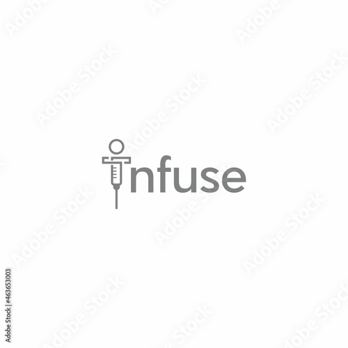insulin injection icon illustration simple design element vector logo template