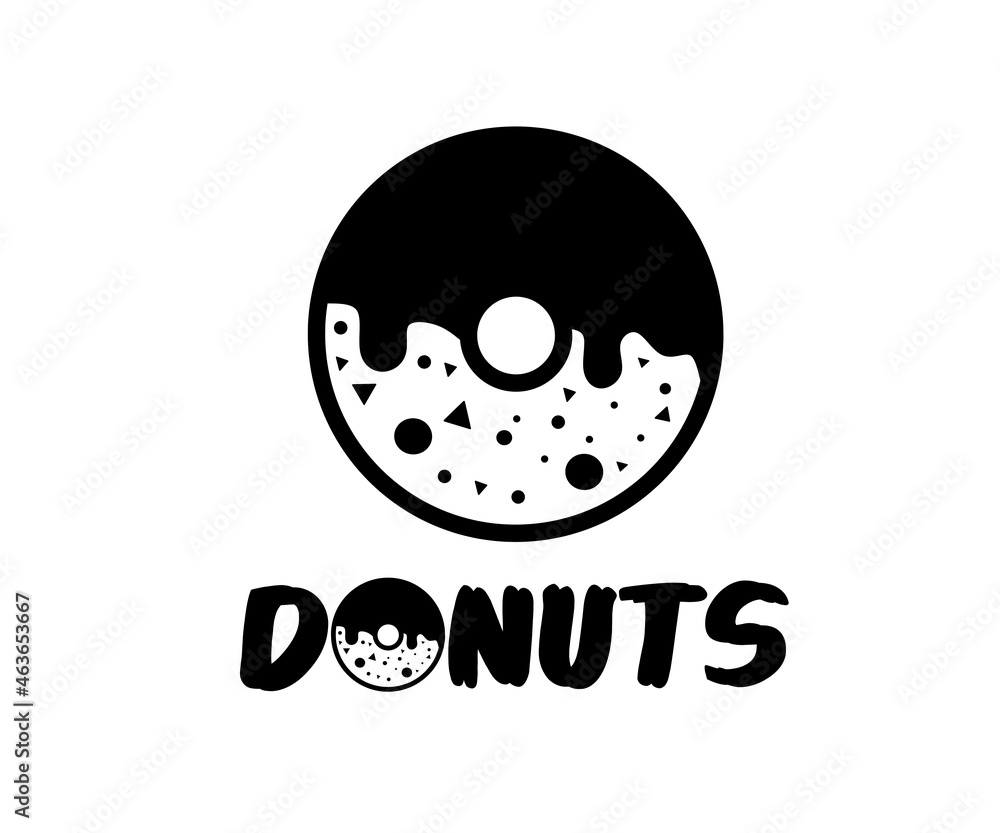 Donuts Logo. Donuts icon. Donuts symbol vector design. Donuts shop. Donuts Logo. Donuts icon. Donuts symbol vector design. Donuts shop.