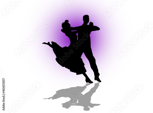 latin salsa silhouette - Tango Dance Couple 