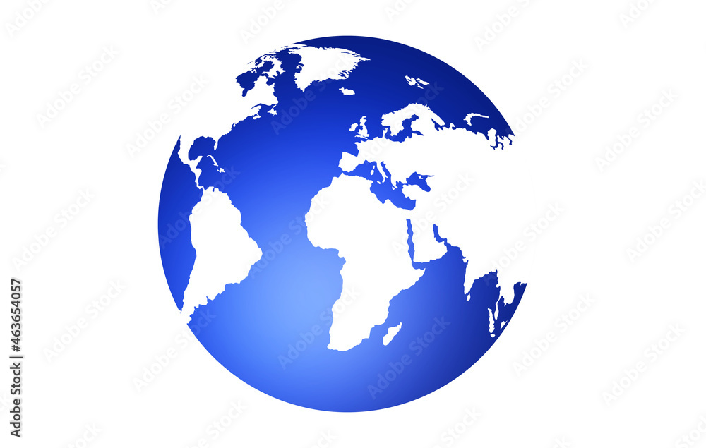 World map isolated earth planet silhouete
