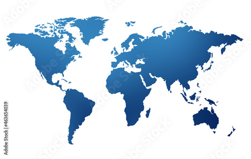World map isolated earth planet silhouete 