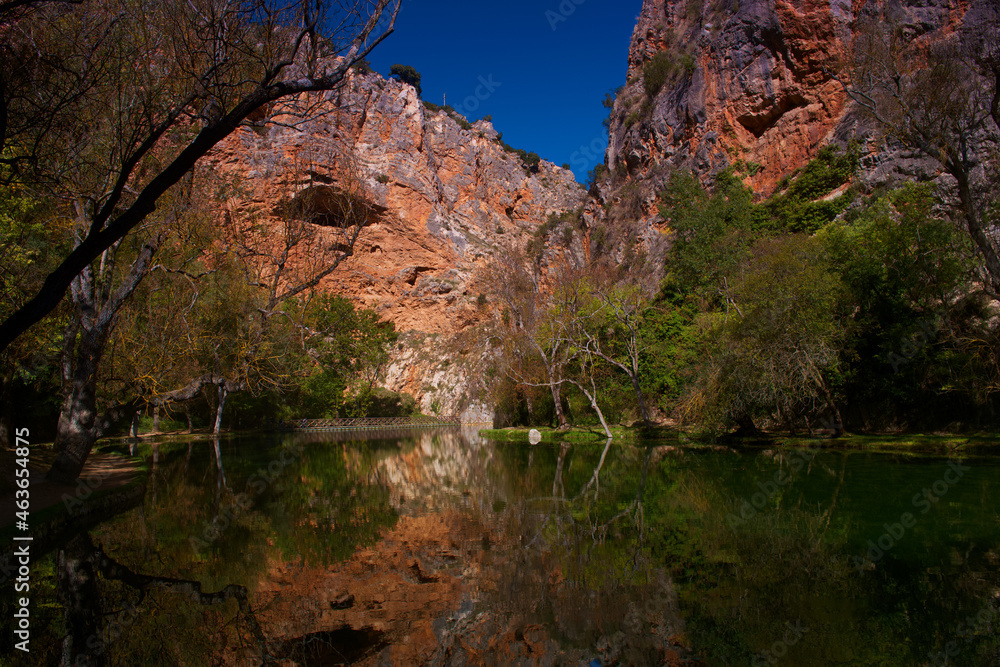 skały woda rzeka natura drzewa monasterio de piedra