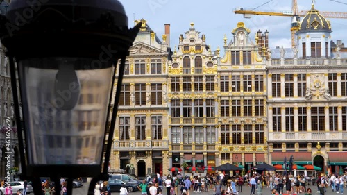 View around the grand place in Brussels Belgium on a sunny day in summer photo