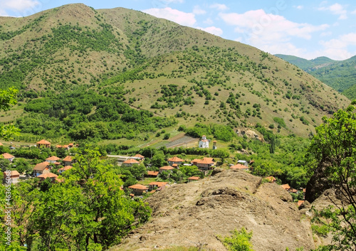 View from the rock on the village of Srbovac in Kosovo