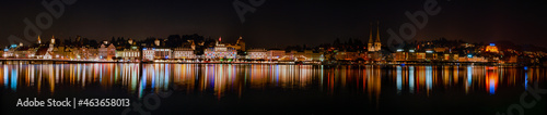 Luzern Nachtpanorama Hafenpromenade