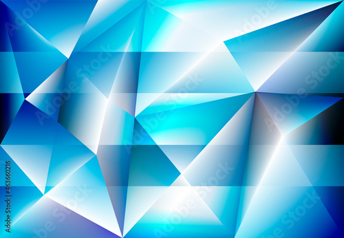 Abstract geometric background in blue tones.