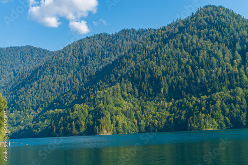 lake and mountains