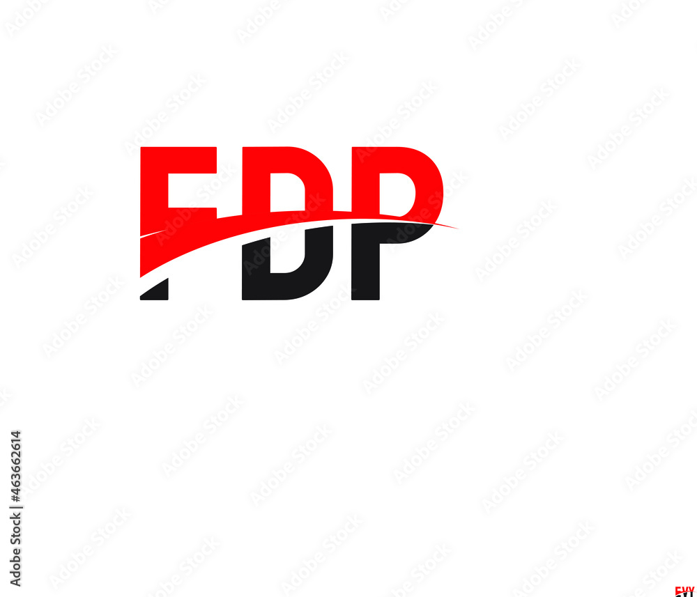 FDP Letter Initial Logo Design Vector Illustration