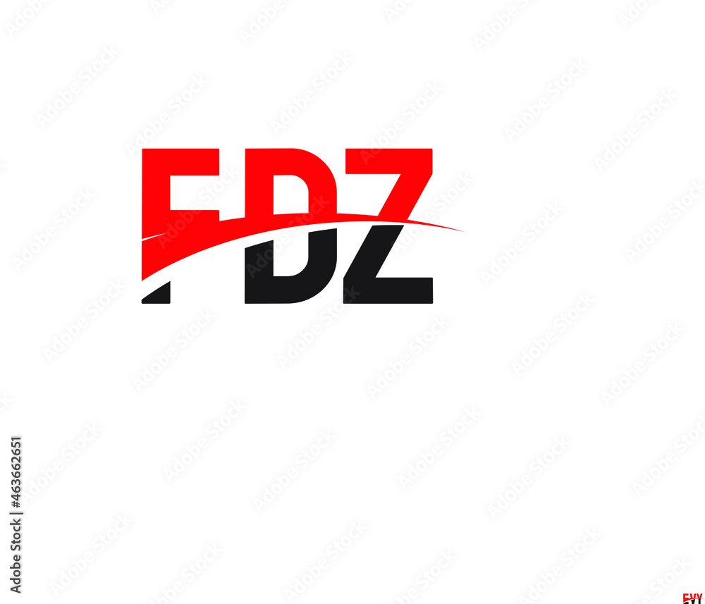 Obraz premium FDZ Letter Initial Logo Design Vector Illustration