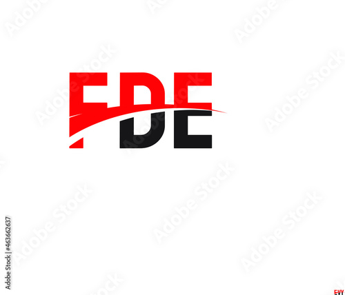 FDE Letter Initial Logo Design Vector Illustration