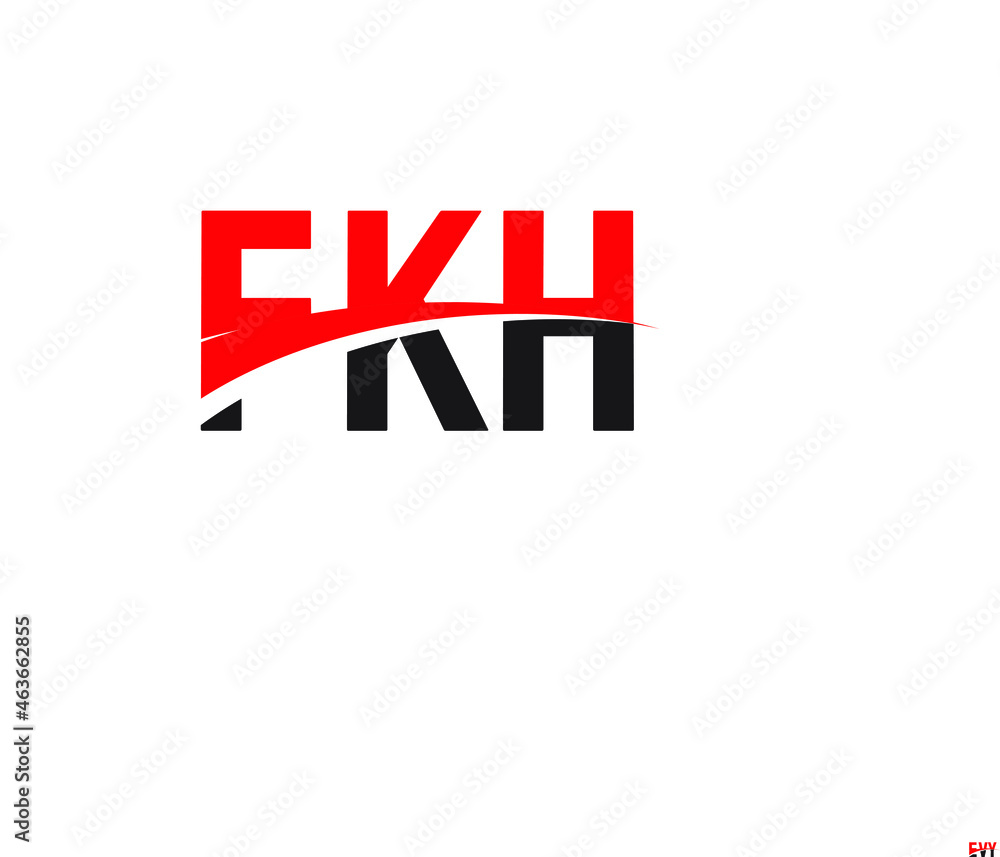Obraz premium FKH Letter Initial Logo Design Vector Illustration