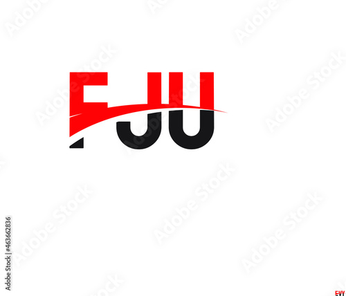 FJU Letter Initial Logo Design Vector Illustration photo