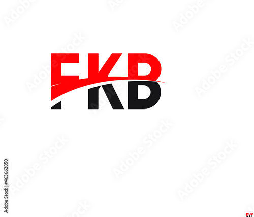 FKB Letter Initial Logo Design Vector Illustration