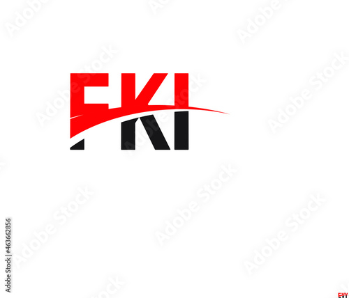 FKI Letter Initial Logo Design Vector Illustration © Rubel