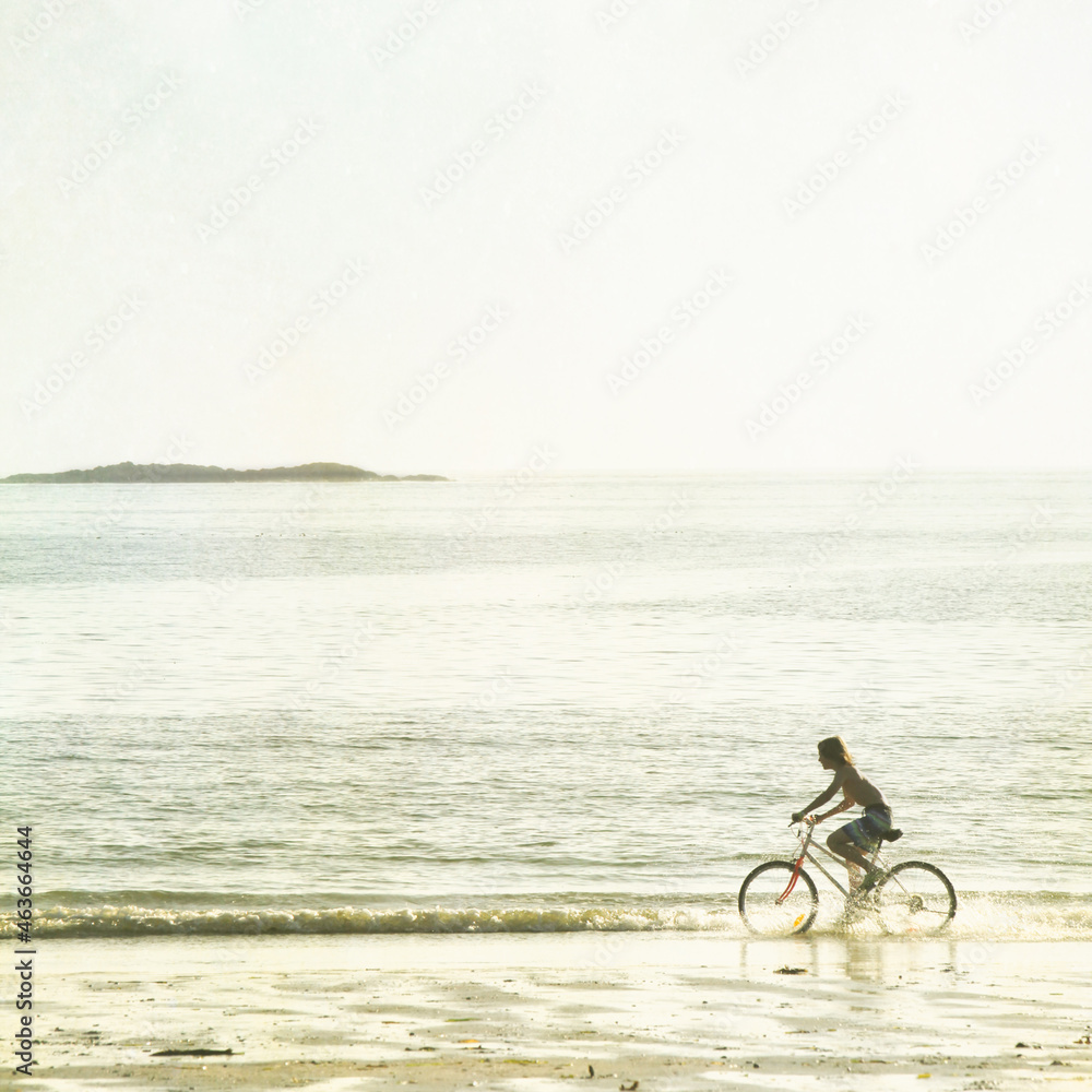 Fototapeta premium bike on the beach