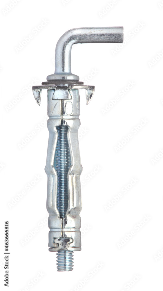 Metal dowel hook screw MHDL with a metal cavity wall plugs, grey