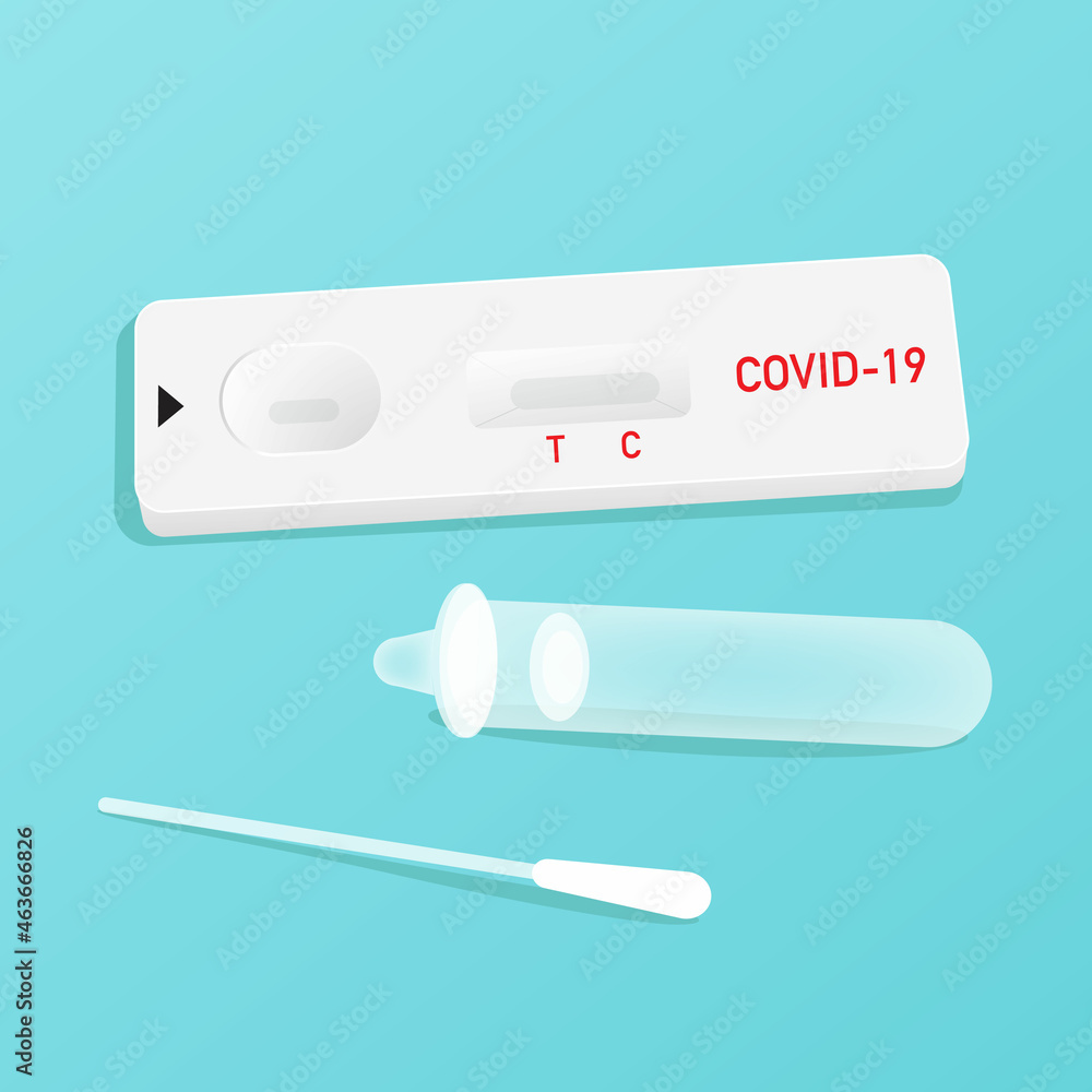 illustration Antigen test kits (ATK) for COVID-19. illustration Antigen test kits (ATK) for COVID-19.