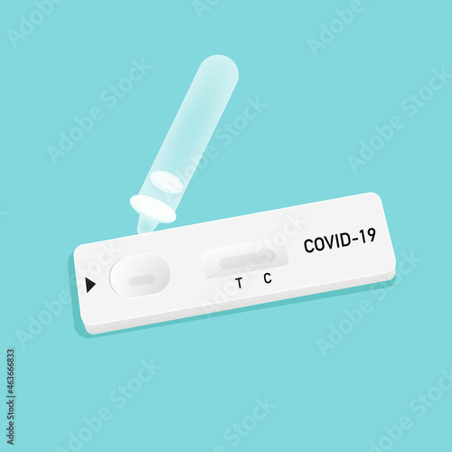 illustration Antigen test kits (ATK) for COVID-19.  photo
