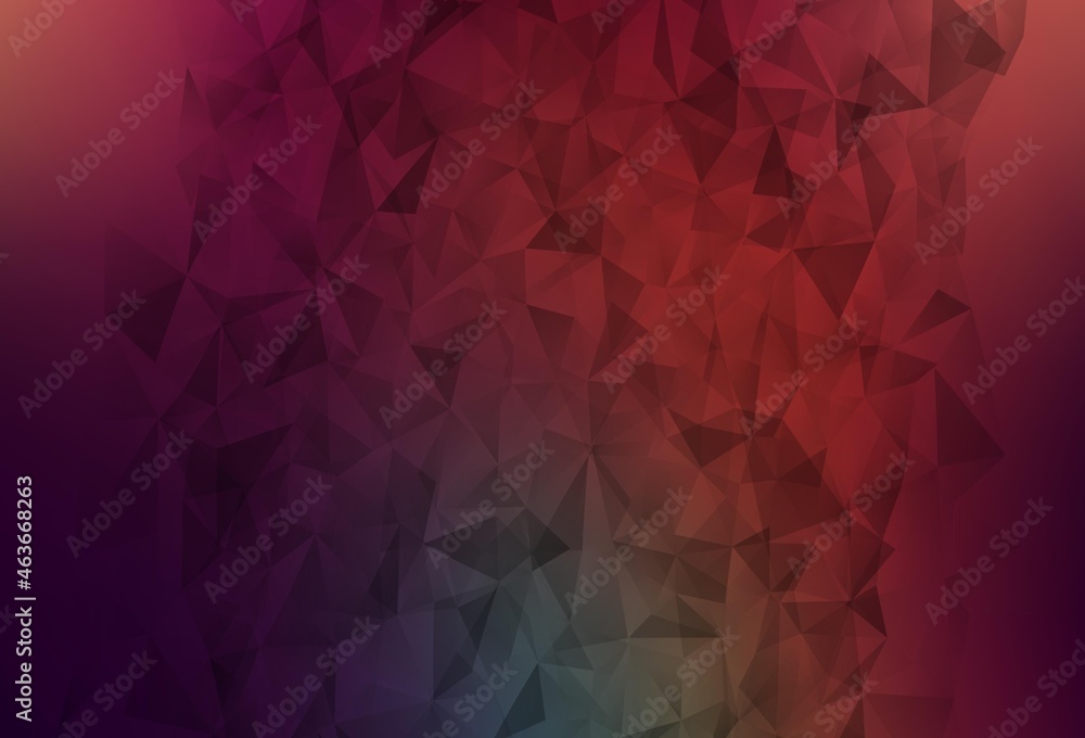 Dark Green, Red vector abstract polygonal pattern. Dark Green, Red vector abstract polygonal pattern.