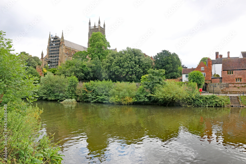 Worcester Cathedral across the River Severn