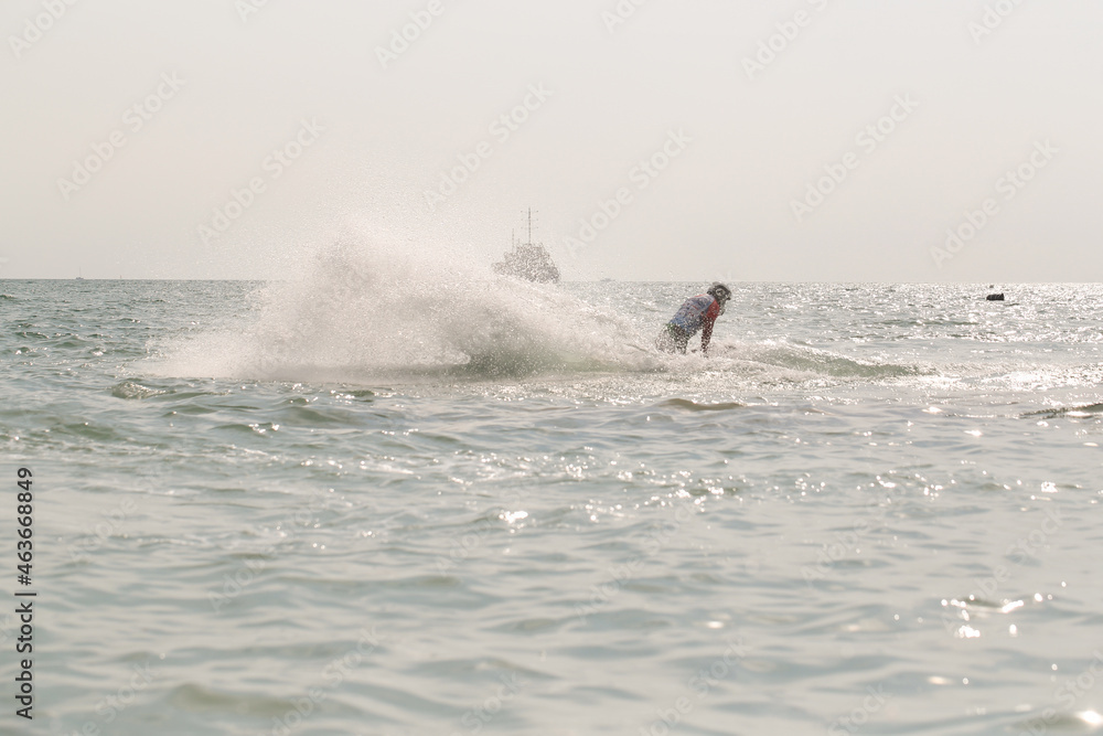 competitions on jet skis are held in the resort town on the sea competitions on jet skis are held in the resort town on the sea