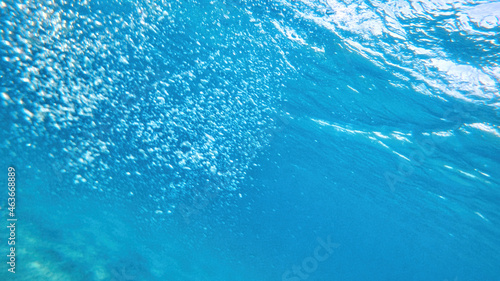 Blue and transparent water of the Mediterranean sea © frimufilms
