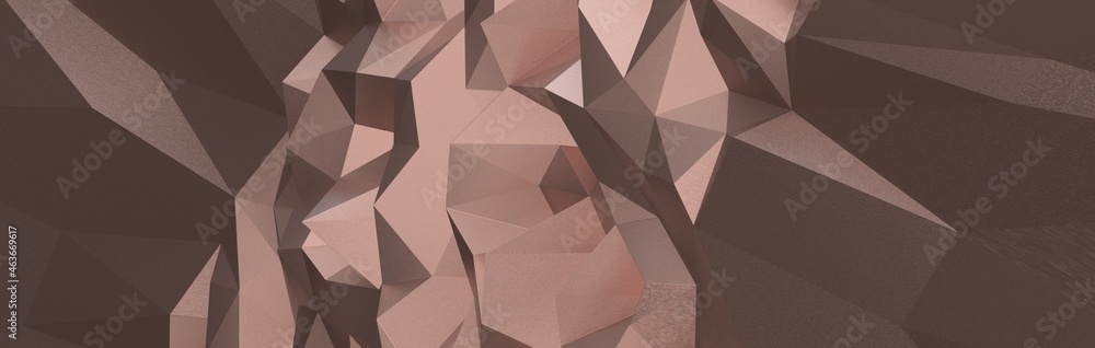 Obraz premium Gold polygon background 3d rendering, 3d illustration. Abstract triangle background. Gold background. Abstract Gold polygon wallpaper