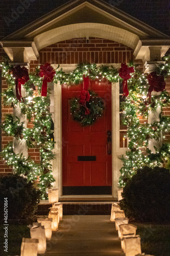 Holiday Door at Night