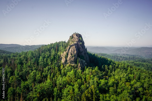 Central pillars in the Krasnoyarsk Pillars nature reserve