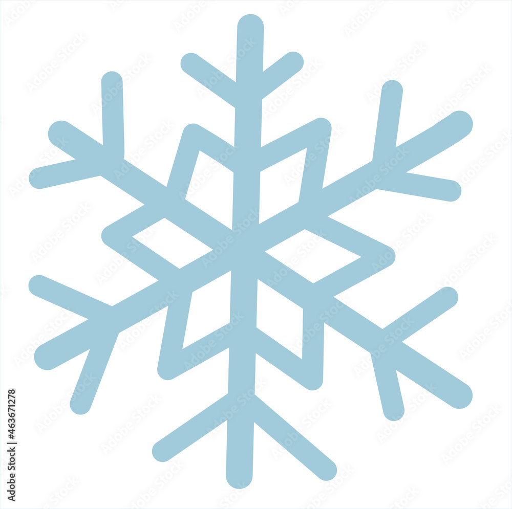 Vector flat winter snowflake icon. Doodle close-up. Minimalism style. Isolated illustration on a transparent background for decoration. Vector flat winter snowflake icon. Doodle close-up. Minimalism style. Isolated illustration on a transparent background for decoration.