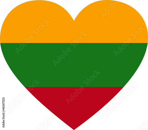 Free Download Flag of Lithuania inside heart shape - GFXLoad