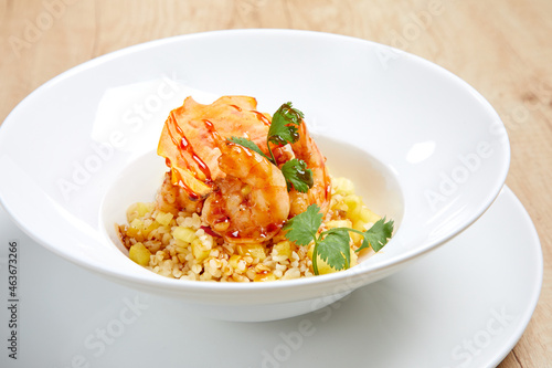 Risotto with fresh shrimps and herbs