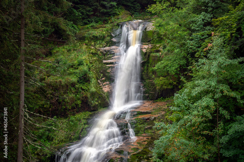 Waterfall in the mountains - Kamienczyka waterfall - Szklarska Poreba - Poland