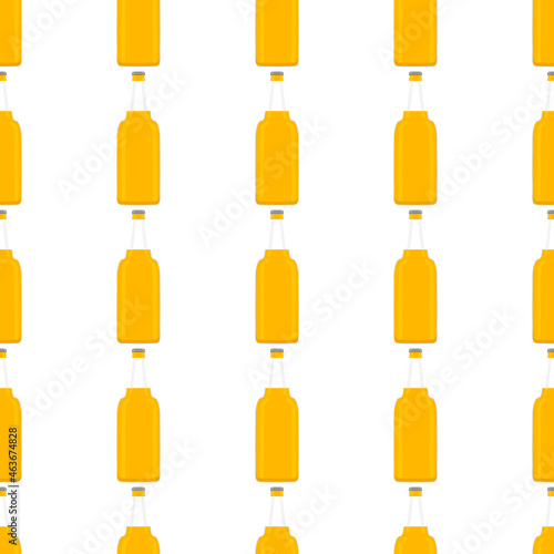 Illustration on theme seamless beer glass bottles with lid for brewery