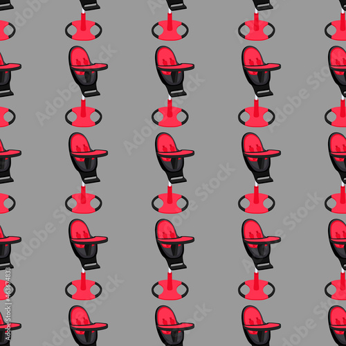 Illustration on theme colorful modern child high chair