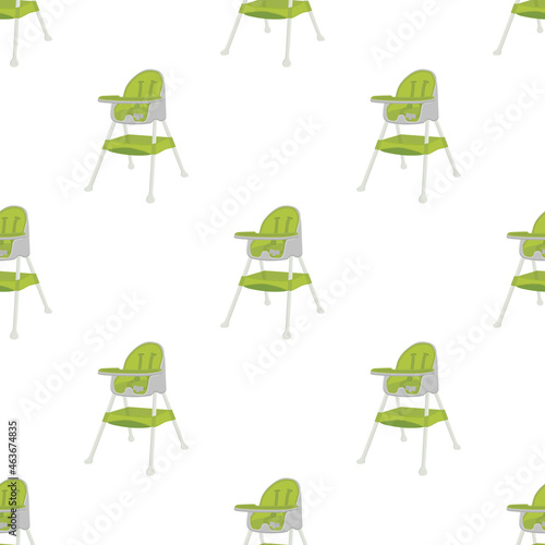 Illustration on theme colorful modern child high chair