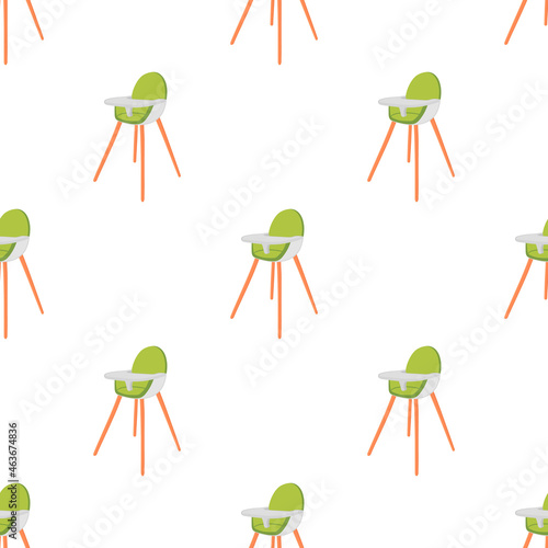 Illustration on theme colorful modern child high chair