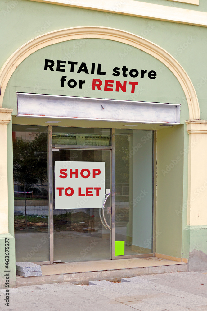 Fototapeta premium Empty shop for rent