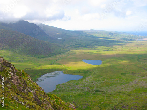 landscape with lake and mountains
