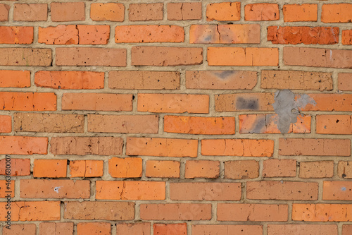 old red brick wall without texture
