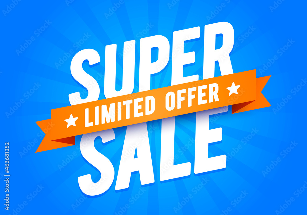 Vector Illustration Limited Super Sale Flyer Vector Illustration Limited Super Sale Flyer