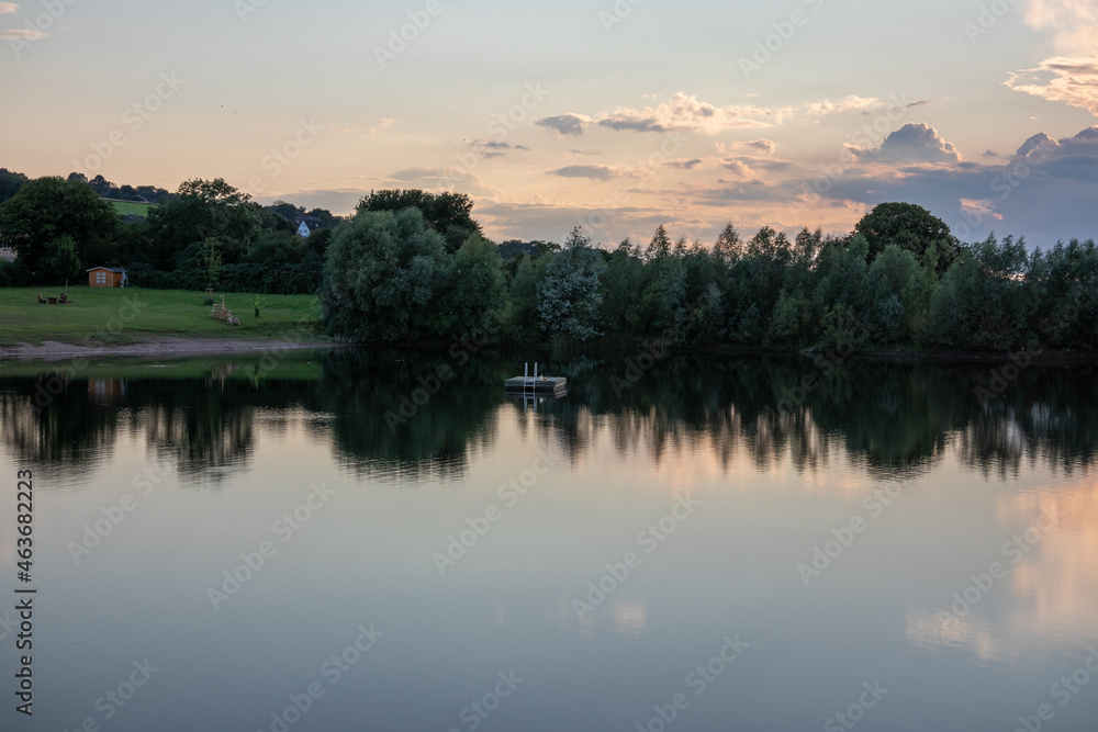Lake in village Hohenrode in Germany