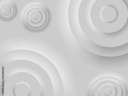 Geometric buttons in neumorphism style. Graphic elements in skeuomorph design. 3d Vector photo