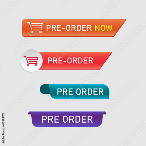 Pre-order label and sticker design template