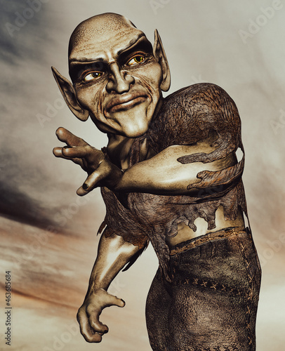 Evil grotesque Goblin illustration 