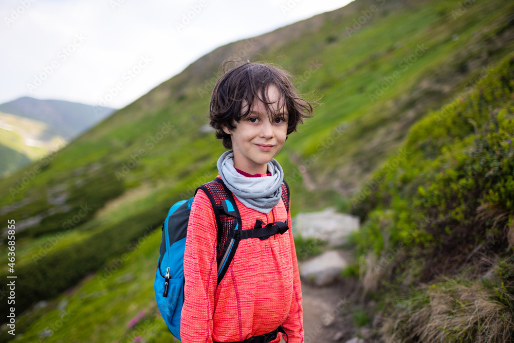 child with a backpack