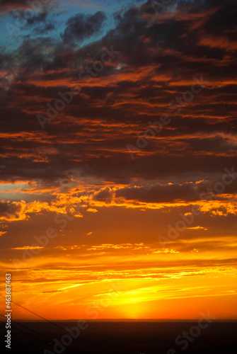 red sunset sky