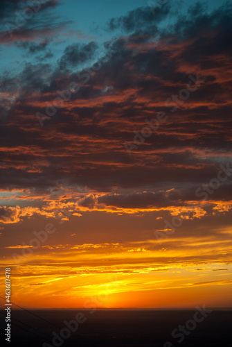 red sunset sky
