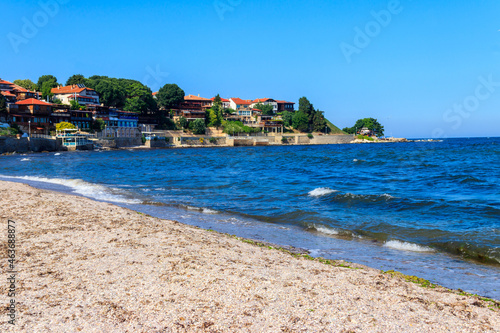 View of the embankment of the old town of Nessebar, Bulgaria
