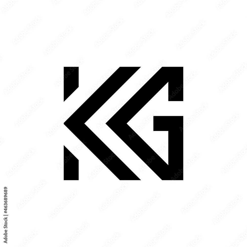 Letter KG initial logo design Letter KG initial logo design